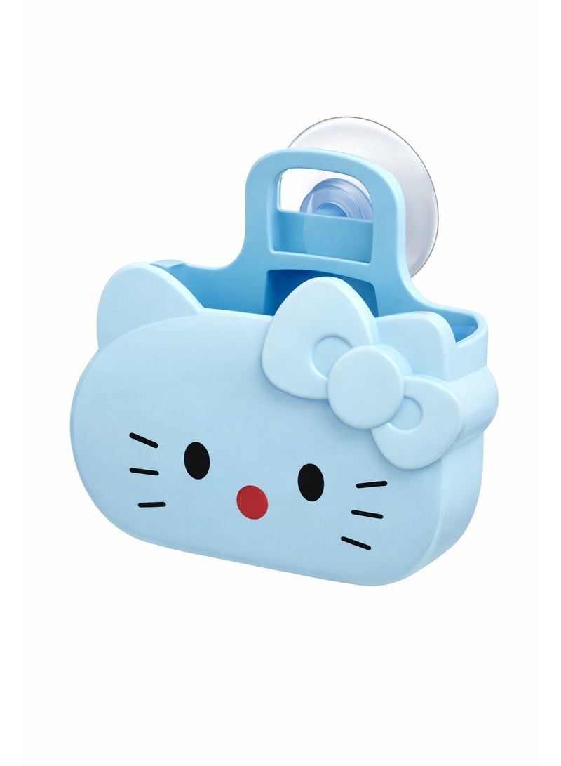 هالو كيتي منظم هيلو كيتي باللون الأزرق للمكياج وفرش الأسنان ومنتجات العناية الشخصية - Image 1